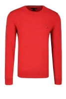 sveter classic cotton cneck | regular fit Tommy Hilfiger 	červená	
