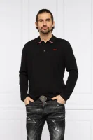 Polo tričko Donol211 | Regular Fit | pique HUGO 	čierna	