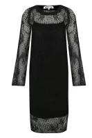 ľanová šaty McQ Alexander McQueen 	čierna	