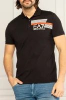 polo tričko | regular fit EA7 	čierna	