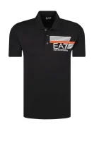 polo tričko | regular fit EA7 	čierna	