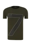 tričko | regular fit EA7 	olivová	