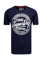 tričko worldwide tickettype splat tee | regular fit Superdry 	tmavomodrá	
