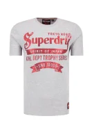 tričko tokyo brand heritage classic | slim fit Superdry 	sivá	
