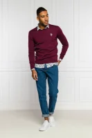 vlnený sveter | regular fit Karl Lagerfeld 	gaštanová	