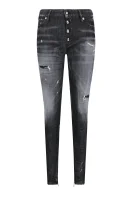 džínsy skinny jean | skinny fit | mid waist Dsquared2 	čierna	