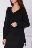 vlnený sveter | regular fit | s prímesou kašmíru TWINSET 	čierna	