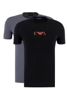 tričko 2-pack | slim fit Emporio Armani 	čierna	