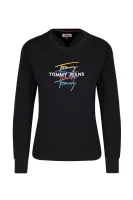 blúzka tjw multi logo | regular fit Tommy Jeans 	čierna	