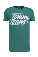 tričko essential | regular fit Tommy Jeans 	zelená	
