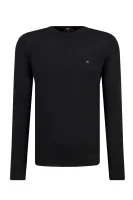 wełniany sveter | regular fit Tommy Tailored 	čierna	