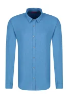 lniana košeľa ero3-w | slim fit HUGO 	modrá	