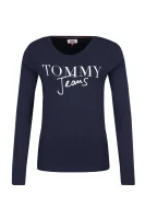 blúzka tjw script logo | regular fit Tommy Jeans 	tmavomodrá	