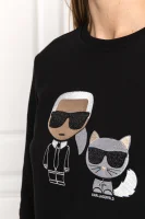 mikina ikonik karl & choupette | regular fit Karl Lagerfeld 	čierna	