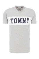 tričko tjm panel logo | regular fit Tommy Jeans 	šedá	