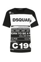tričko smoke | loose fit Dsquared2 	čierna	
