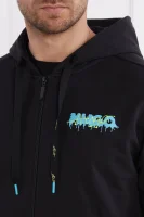 Mikina Logo Jacket Hood | Classic fit Hugo Bodywear 	čierna	