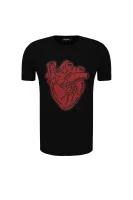 tričko heart Dsquared2 	čierna	