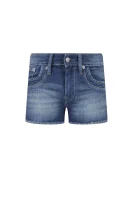 šortky ripple | low waist | slim fit Pepe Jeans London 	modrá	