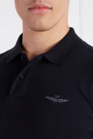 Polo tričko M.L. | Slim Fit Aeronautica Militare 	čierna	