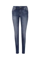 džínsy paillettes Versace Jeans 	modrá	
