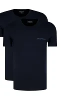 Tričko 2-balenie | Regular Fit Emporio Armani 	tmavomodrá	