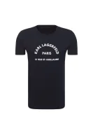 tričko print | regular fit Karl Lagerfeld 	tmavomodrá	