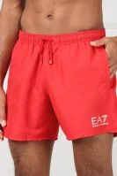 šortky plávanie | regular fit EA7 	červená	
