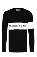 mikina stripe institutional | regular fit CALVIN KLEIN JEANS 	čierna	