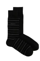 ponožky fine stripe 2-pack BOSS BLACK 	čierna	