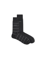 ponožky fine stripe 2-pack BOSS BLACK 	grafitová	