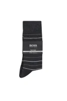 ponožky fine stripe 2-pack BOSS BLACK 	grafitová	