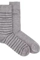 ponožky fine stripe 2-pack Boss Bodywear 	sivá	