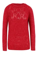 sveter gaenoir | regular fit | s prímesou vlny GUESS 	červená	