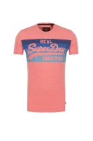 tričko vintage logo cali stripe | slim fit Superdry 	ružová	