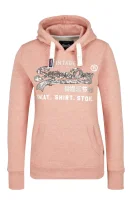 mikina shirt shop sequin entry hood | regular fit Superdry 	broskyňová	
