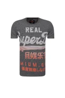 tričko vintage real | slim fit Superdry 	sivá	