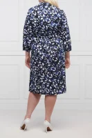 Šaty DOC Plus size | s prímesou ľanu Persona by Marina Rinaldi 	tmavomodrá	
