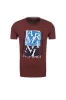 tričko Armani Exchange 	gaštanová	