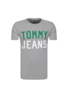 tričko tjm college logo | regular fit Tommy Jeans 	sivá	
