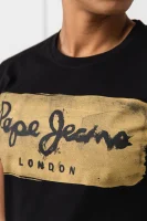 tričko charing | slim fit Pepe Jeans London 	čierna	