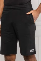 šortky | loose fit EA7 	čierna	