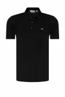 polo tričko | slim fit | pique Lacoste 	čierna	