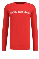mikina institutional logo | regular fit CALVIN KLEIN JEANS 	červená	