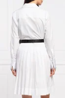šaty logo belt Karl Lagerfeld 	biela	