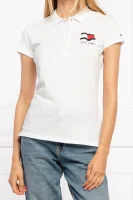 Polo tričko MOTION FLAG | Slim Fit Tommy Hilfiger 	biela	