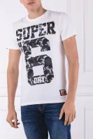 tričko super no 6 tee | regular fit Superdry 	biela	
