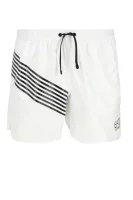 šortky kąpielowe | regular fit EA7 	biela	
