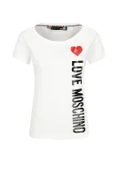 tričko | regular fit Love Moschino 	biela	