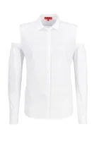 košeľa emba | regular fit HUGO 	biela	